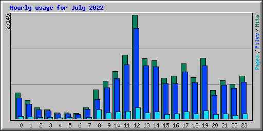 Hourly usage for July 2022