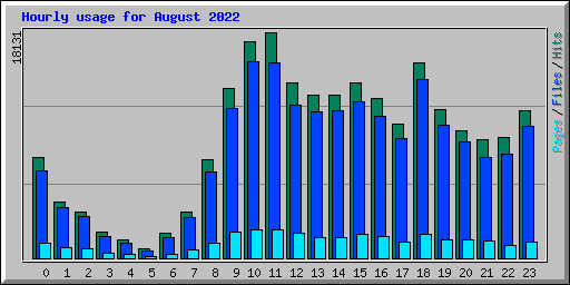 Hourly usage for August 2022
