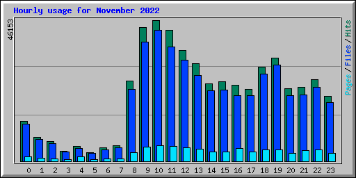Hourly usage for November 2022