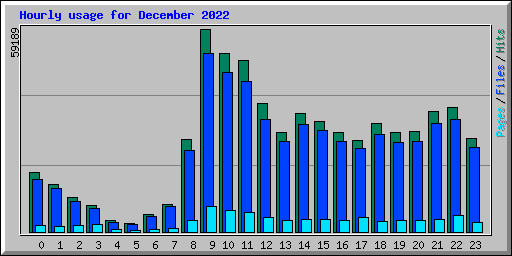 Hourly usage for December 2022